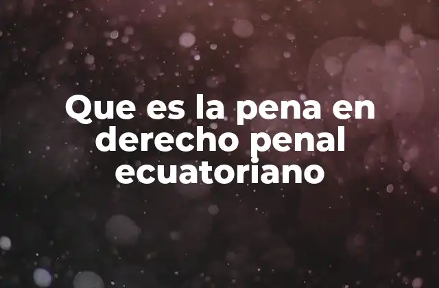 Que es la Pena en Derecho Penal Ecuatoriano 2 La importancia de la pena en el sistema penal ecuatoriano