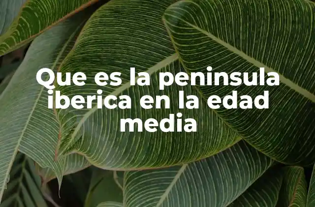 Que es la Peninsula Iberica en la Edad Media