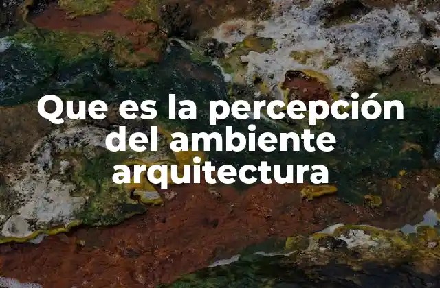 Cómo la percepción influye en el diseño arquitectónico