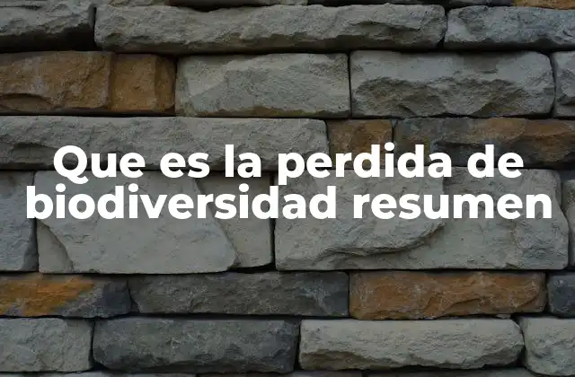 Que es la Perdida de Biodiversidad Resumen 2 La amenaza invisible detrás del colapso ecológico