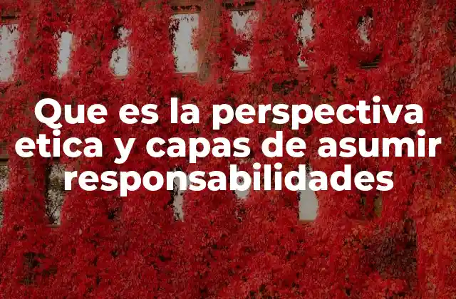 Que es la Perspectiva Etica y Capas de Asumir Responsabilidades