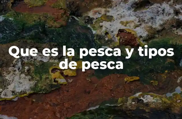 Que es la Pesca y Tipos de Pesca