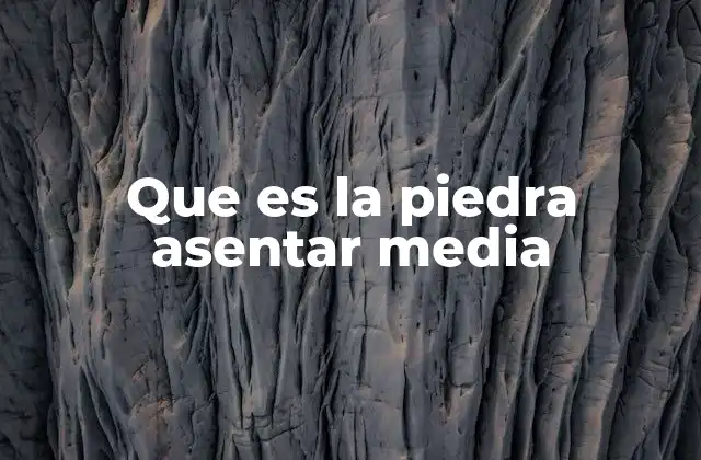 Que es la Piedra Asentar Media