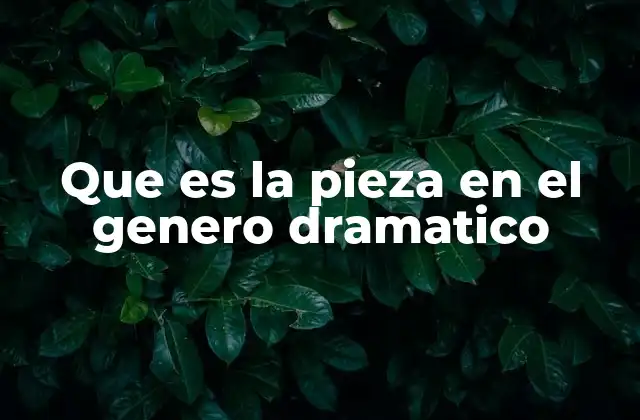Que es la Pieza en el Genero Dramatico 2 El papel de la pieza en la narrativa teatral