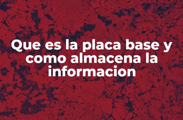 Que es la Placa Base y como Almacena la Informacion 2 El papel de la placa base en el manejo de datos