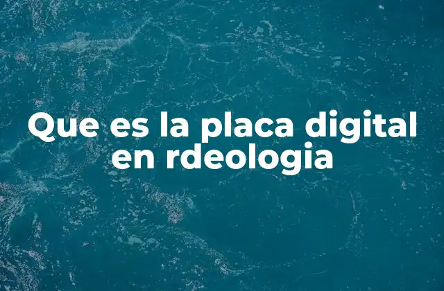 Que es la Placa Digital en Rdeologia