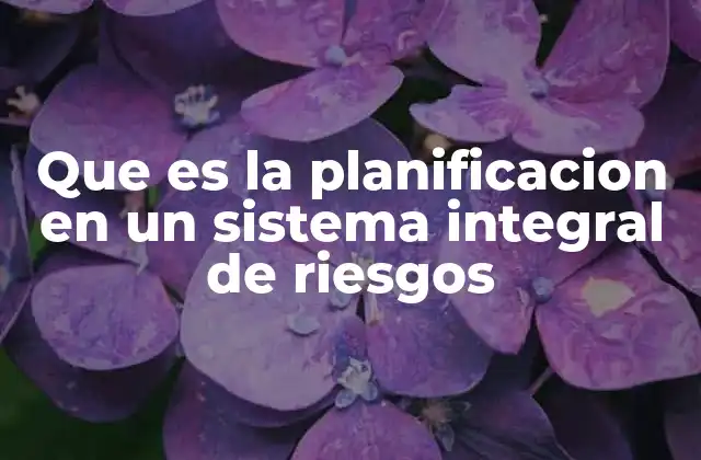 La importancia de integrar la planificación en la gestión de riesgos
