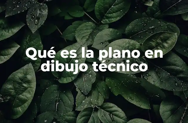 Qué es la Plano en Dibujo Técnico