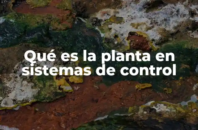 Qué es la Planta en Sistemas de Control