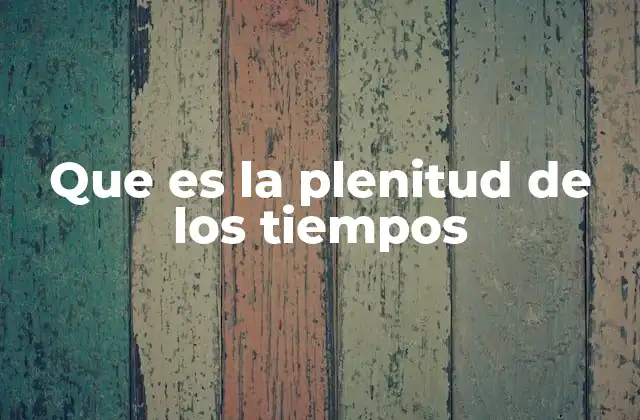 La plenitud de los tiempos en el contexto histórico y teológico