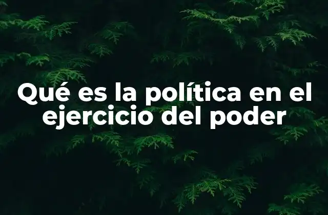 Qué es la Política en el Ejercicio Del Poder 2 La relación entre el poder y la toma de decisiones colectivas