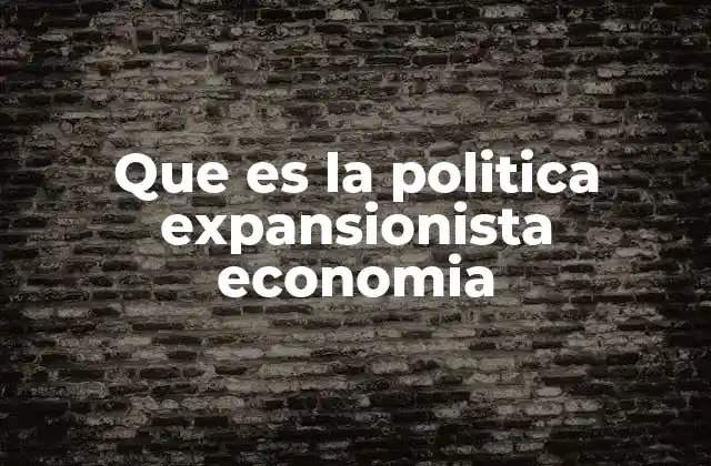 Que es la Politica Expansionista Economia