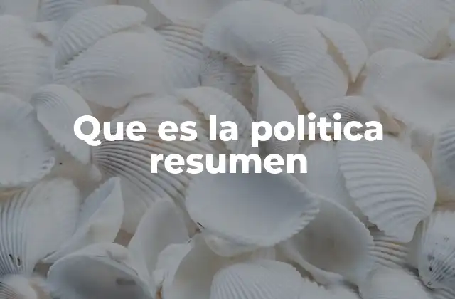 El rol de la política en la vida social