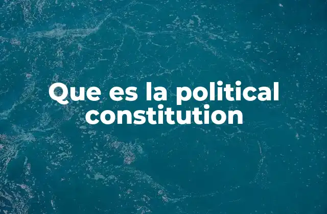 Que es la Political Constitution