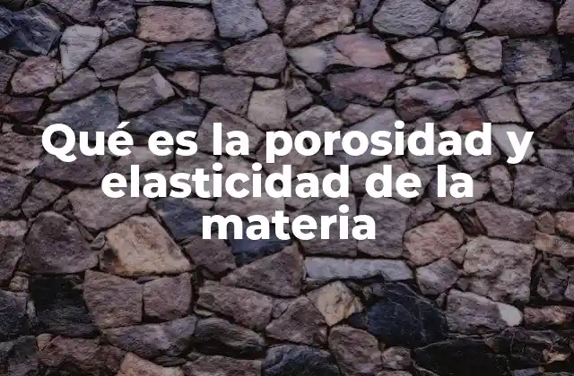 Qué es la Porosidad y Elasticidad de la Materia 2 Cómo se relacionan la porosidad y la elasticidad en la física de los materiales