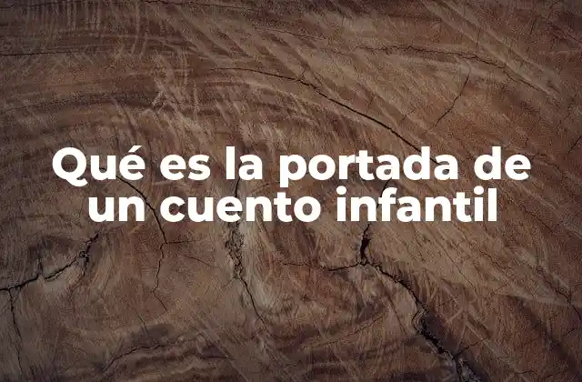 Qué es la Portada de un Cuento Infantil