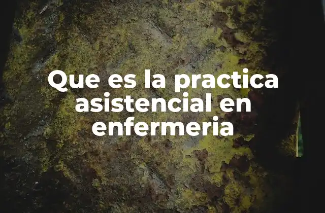 Que es la Practica Asistencial en Enfermeria