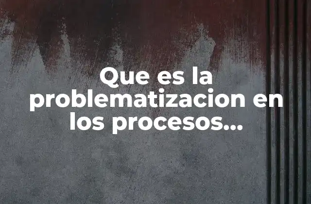 Que es la Problematizacion en los Procesos Pedagogicos