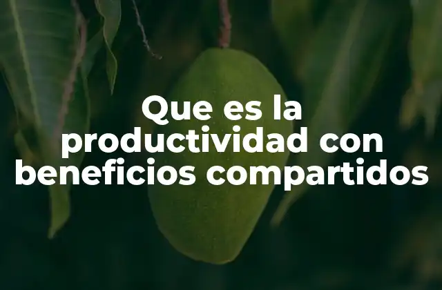 Que es la Productividad con Beneficios Compartidos 2 Cómo la productividad con beneficios compartidos transforma el entorno laboral