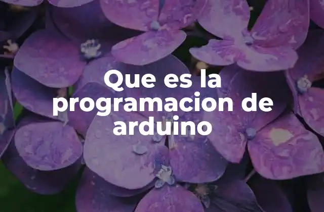Que es la Programacion de Arduino