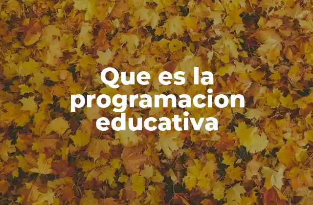 Que es la Programacion Educativa 2 Cómo se estructura una programación educativa