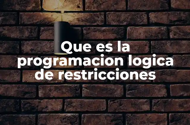 Que es la Programacion Logica de Restricciones 2 Modelando problemas con lógica y restricciones