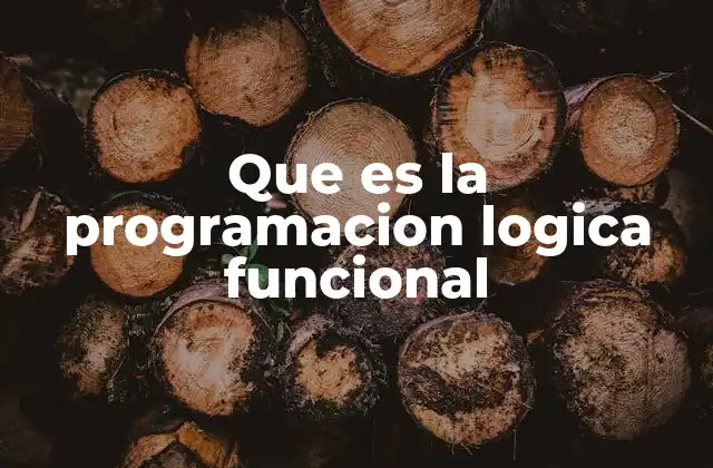 Que es la Programacion Logica Funcional