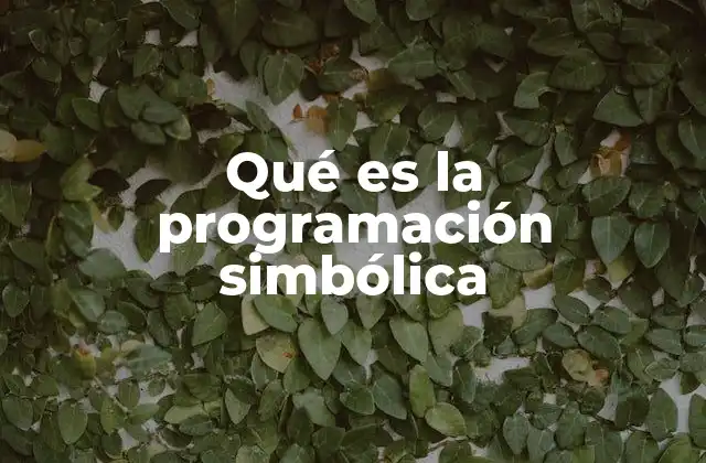 Qué es la Programación Simbólica