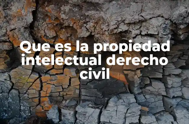 Que es la Propiedad Intelectual Derecho Civil
