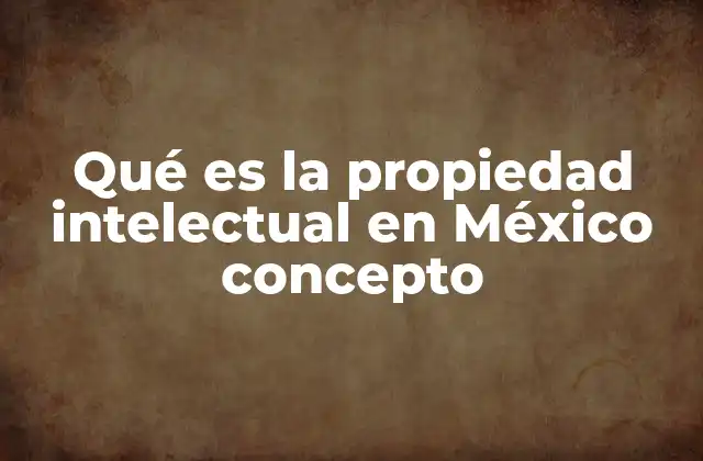 Qué es la Propiedad Intelectual en México Concepto 2 Cómo se protege la creación en el ámbito legal mexicano