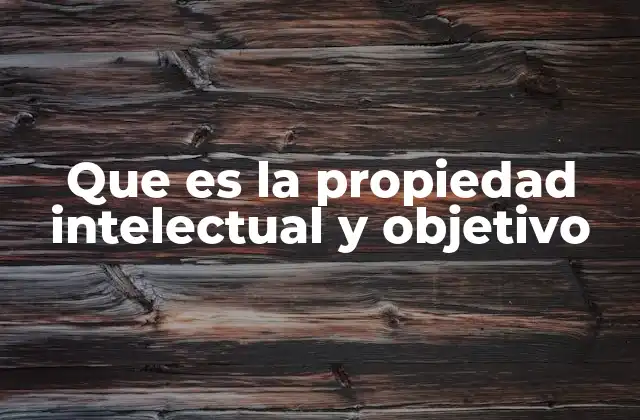 Que es la Propiedad Intelectual y Objetivo 2 La importancia de la protección de creaciones intelectuales
