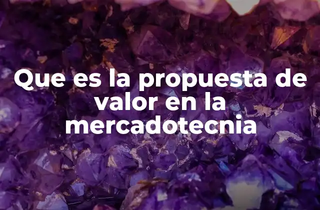 Que es la Propuesta de Valor en la Mercadotecnia