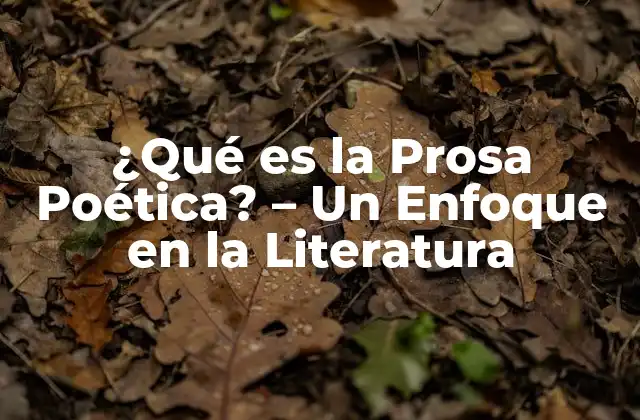 ¿qué es la Prosa Poética? – un Enfoque en la Literatura