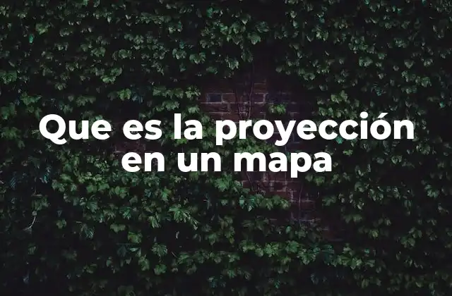 Que es la Proyección en un Mapa