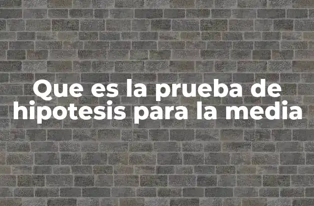 El papel de la media en la inferencia estadística
