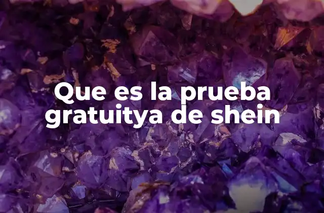 Que es la Prueba Gratuitya de Shein
