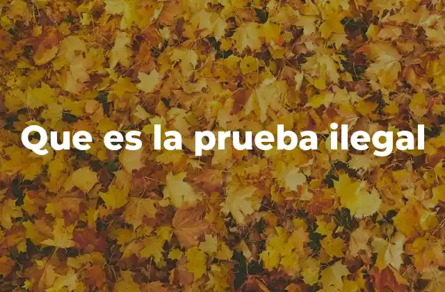 Que es la Prueba Ilegal 2 El impacto de la prueba ilegal en el sistema judicial