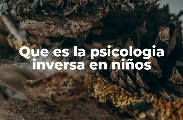 Que es la Psicologia Inversa en Niños