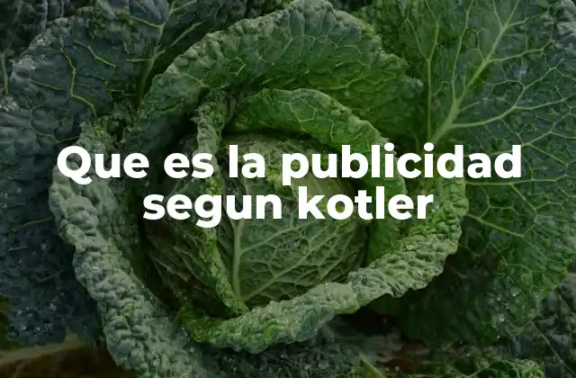 Que es la Publicidad Segun Kotler