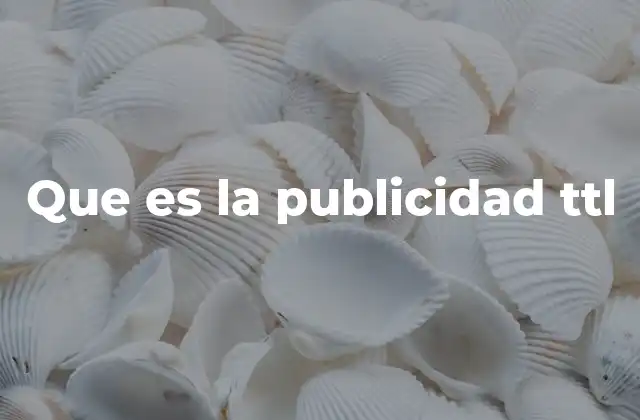 Que es la Publicidad Ttl