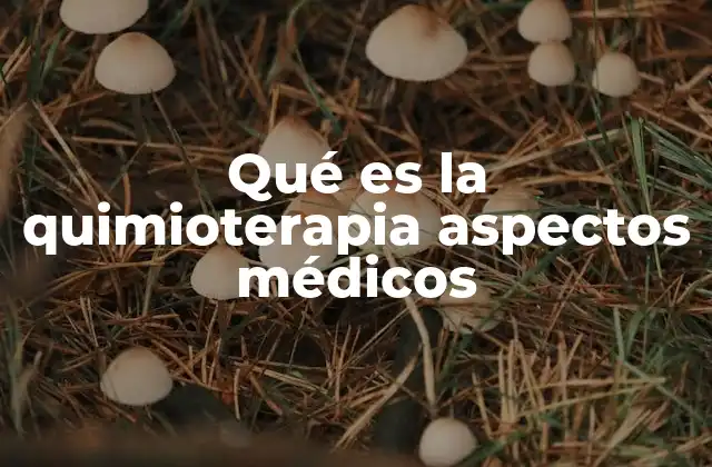 Qué es la Quimioterapia Aspectos Médicos