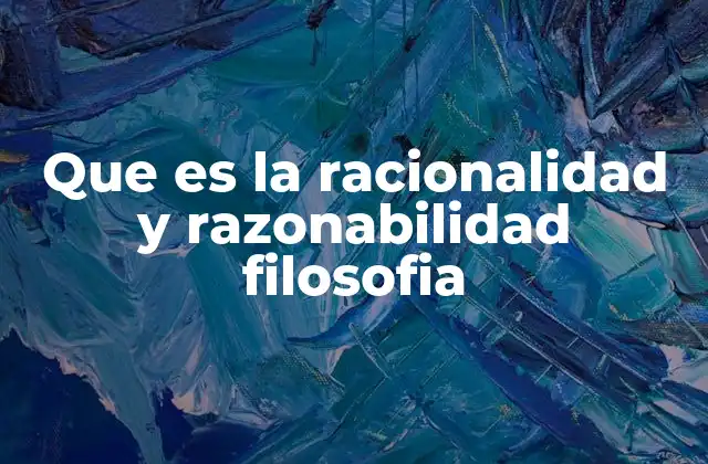 Que es la Racionalidad y Razonabilidad Filosofia