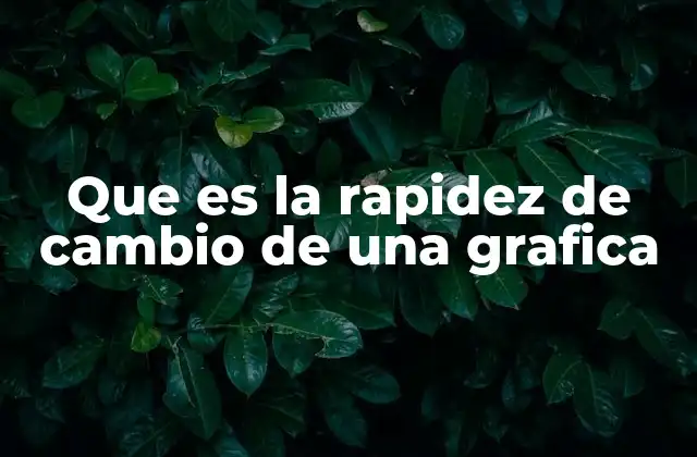 Que es la Rapidez de Cambio de una Grafica
