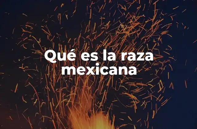 Qué es la Raza Mexicana