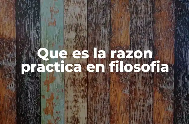 Que es la Razon Practica en Filosofia 2 La importancia de la razón en la acción humana