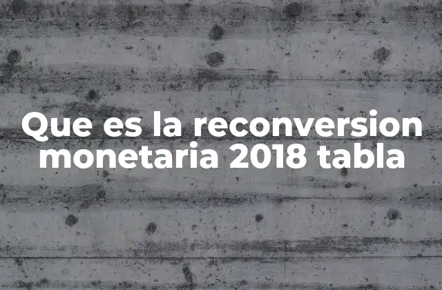 Que es la Reconversion Monetaria 2018 Tabla