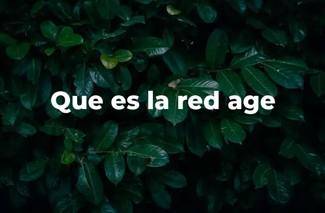 Que es la Red Age