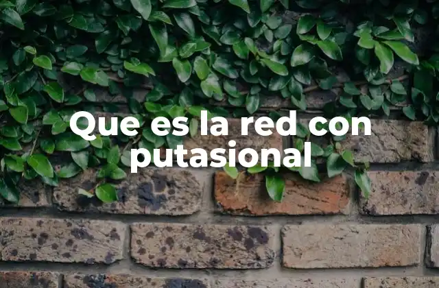 Que es la Red con Putasional