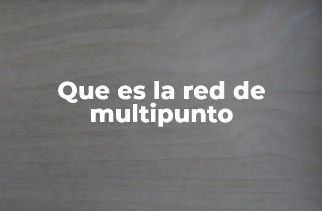 Que es la Red de Multipunto