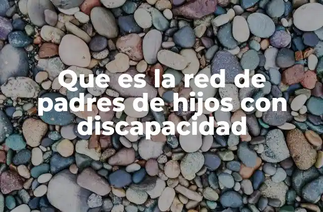 Que es la Red de Padres de Hijos con Discapacidad